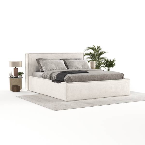 Polsterbett Sato mit Stauraum 180x200Bon Creme - Liegefläche Breite: 180 cm