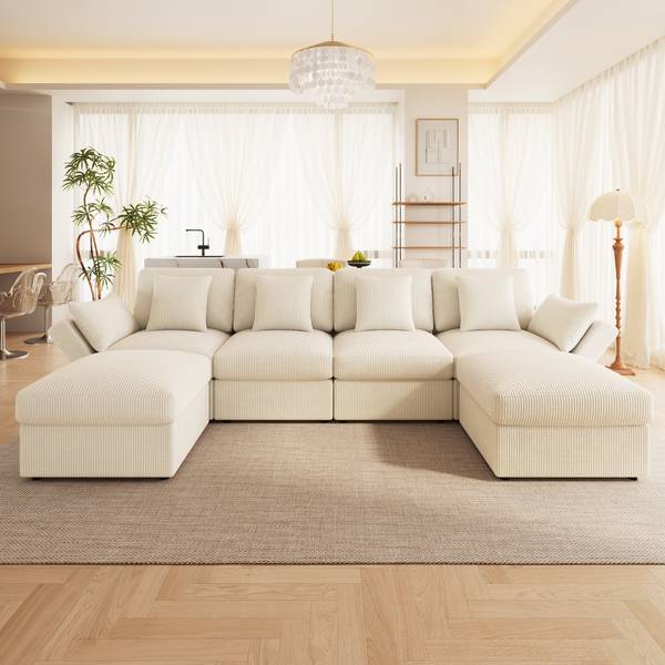 Ecksofa WoodyCHANGE Beige