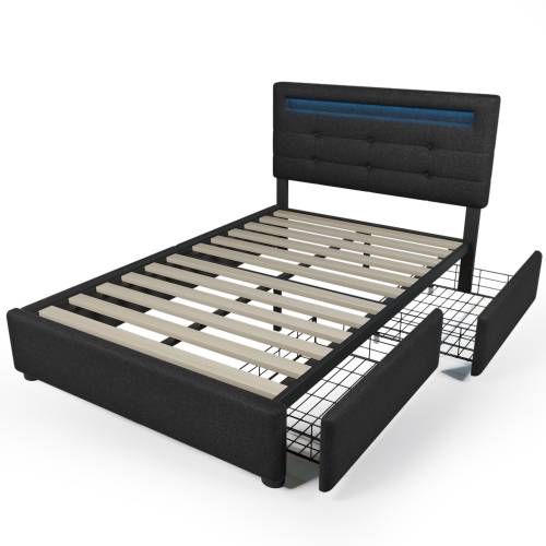 Einzelbett M301-01 Schwarz
