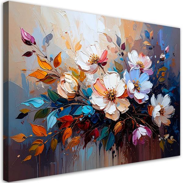 Leinwandbild Blumen 1-Teilig 90 x 60 cm