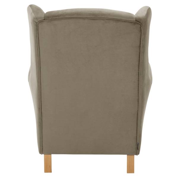 Lorris Ohrenbackensessel, hellbraun Braun - Polyester - 77 x 103 x 86 cm