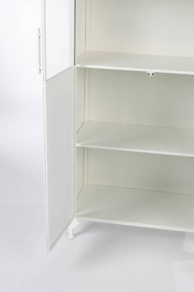 Wandschrank MIYA Weiß - Metall - 35 x 150 x 68 cm