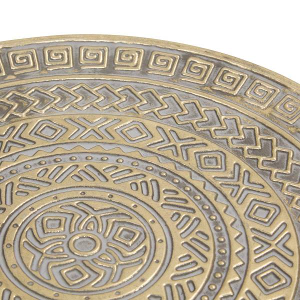 Tablett SAMIR Gold - Metall - 57 x 4 x 57 cm
