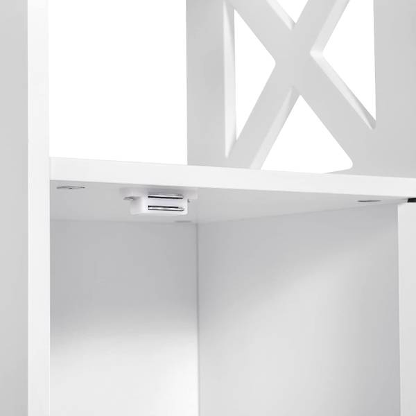Nachttisch Mandy (2er Set) Weiß - Holzwerkstoff - 30 x 60 x 30 cm