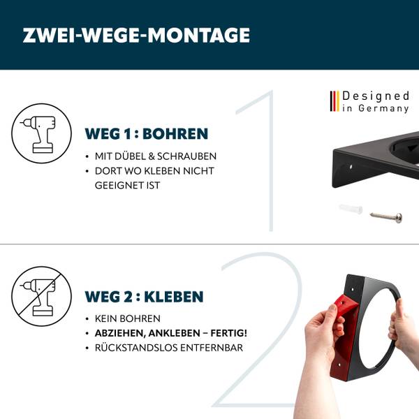 Wandhalterung Savona 91025 Schwarz