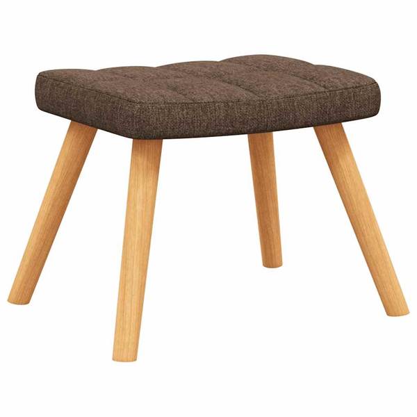 Chaise avec tabouret 3010030 Marron - Polyester - 69 x 96 x 62 cm