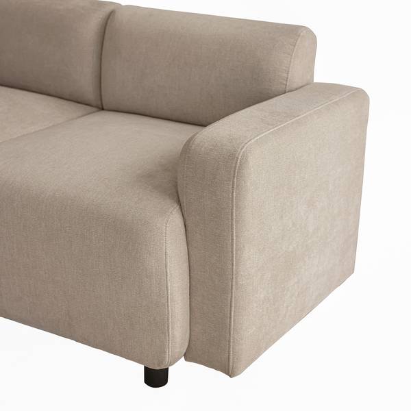 3-Sitzer Sofa ChenilKiss Ⅲ Beige - Holzwerkstoff - Metall - Kunststoff - Massivholz - Textil - 211 x 71 x 67 cm