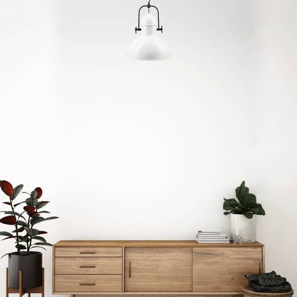 Hängelampe Manora Weiß - Höhe: 53 cm