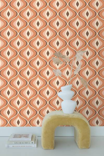 Tapete 130986 Orange - 53 x 1005 x 1005 cm