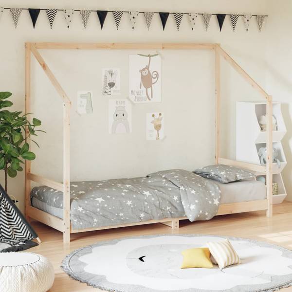 Cadre de lit pour enfant 3031770 Marron - Pin - 85 x 158 x 205 cm