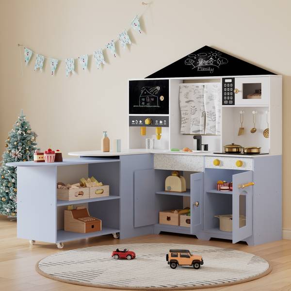 Kinderspielküche FunyWoody Violett - Holzwerkstoff - 60 x 105 x 90 cm