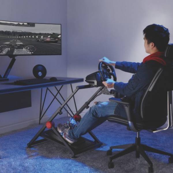 Racingchair Racing Cockpit LUMLRS04 Schwarz - Stahl - 56 x 82 x 88 cm