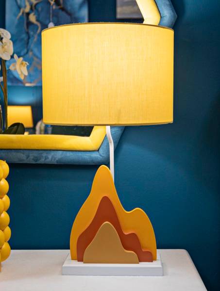 Tafellamp Atene B oranje - metaal - 30 x 57 x 30 cm