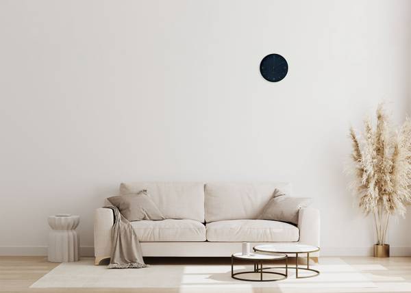 Horloge murale design Cadran Nuit Bleu - Verre clair - 30 x 30 x 5 cm