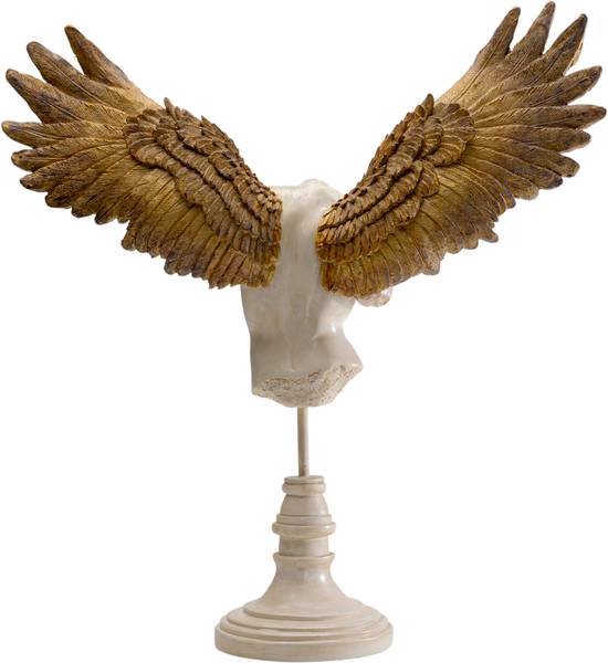 Deko Figur Guardian Angel Beige - Gold - Polyresin - 48 x 45 x 14 cm