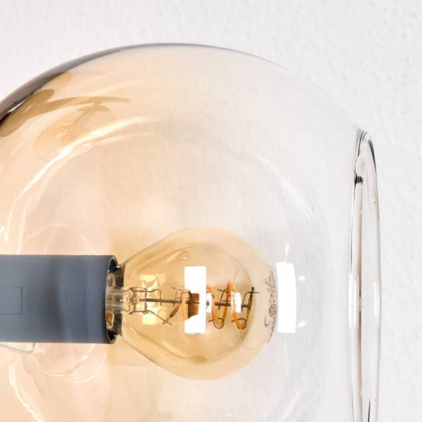 Stehlampe Cesaro Gelb - Aluminium - Klarglas - 31 x 160 x 95 cm