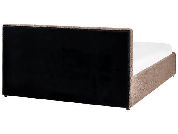 Lit double BOUSSE Beige - Gris - Fibres naturelles - 151 x 79 x 219 cm