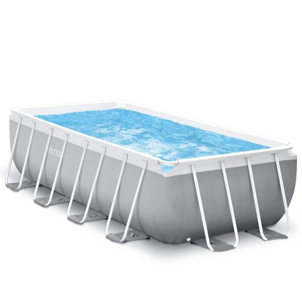 Aufstellpool 3202761 Grau - Metall - 244 x 107 x 488 cm