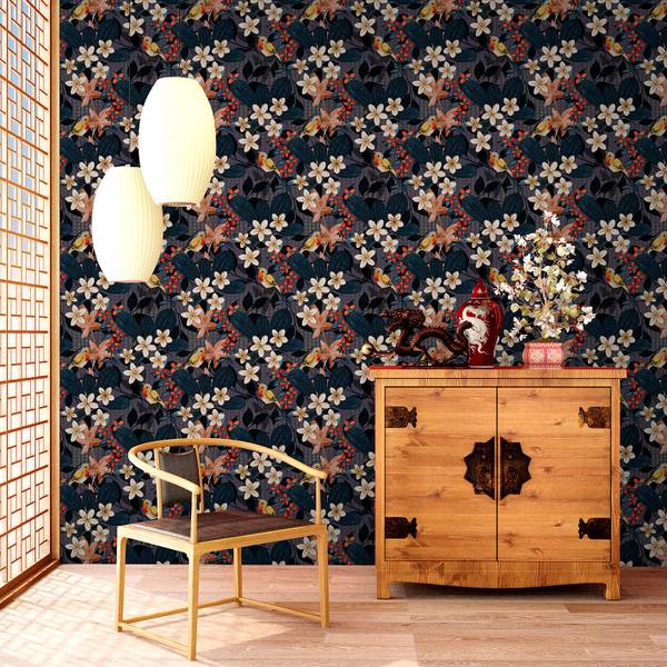 Panorama-Tapete Frangipani Papier - 192 x 270 x 192 cm