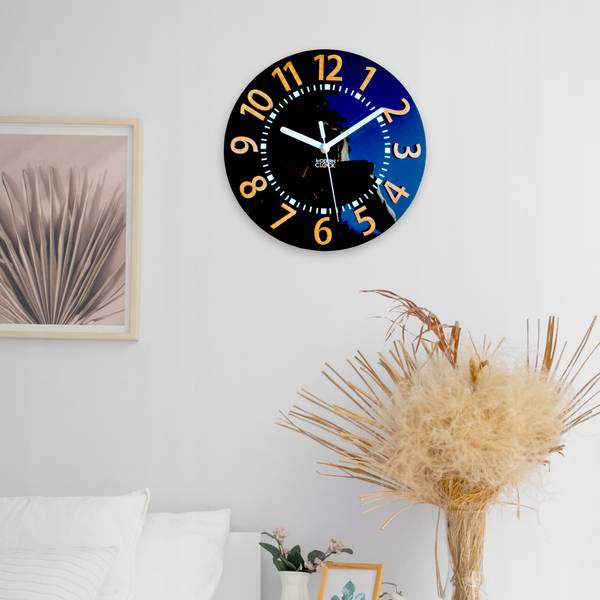 Wanduhr Eros Schwarz - Kunststoff - 28 x 28 x 4 cm