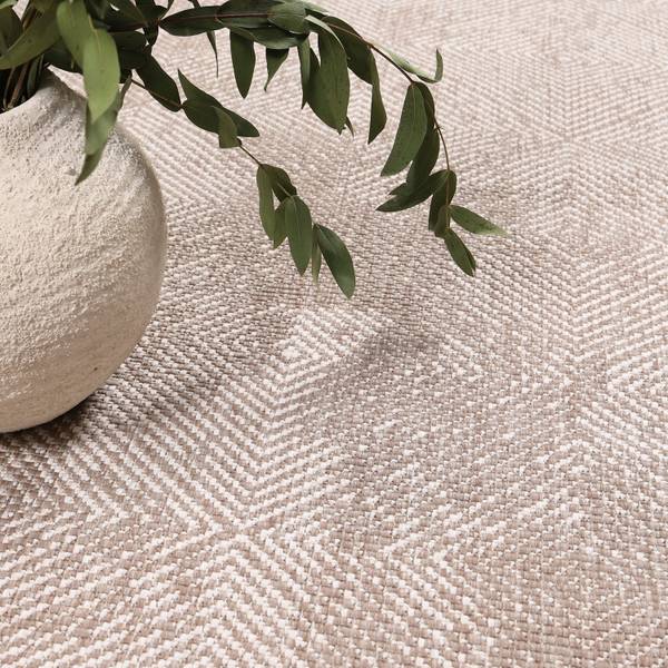 Outdoor-Teppich DuoRug Beige - 120 x 120 cm
