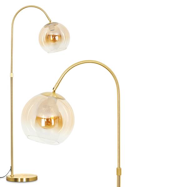 Stehlampe Cesaro Braun - Metall - 25 x 140 x 52 cm