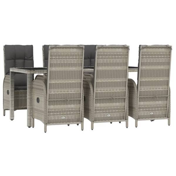 Garten Essgruppe 3029226-3 (7-teilig) Grau - Stahl - 190 x 75 x 90 cm
