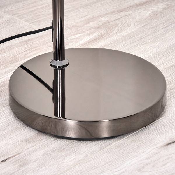 Stehlampe Cesaro Grau - Silber - Aluminium - Klarglas - 52 x 140 x 90 cm