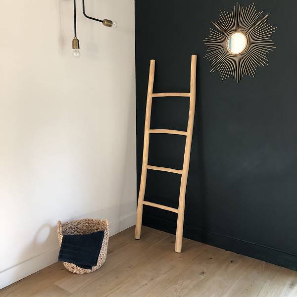 Handtuchleiter CLARA Beige - Massivholz - 44 x 150 x 5 cm