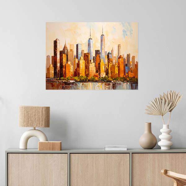 Wandsticker Stadt 120 x 80 cm