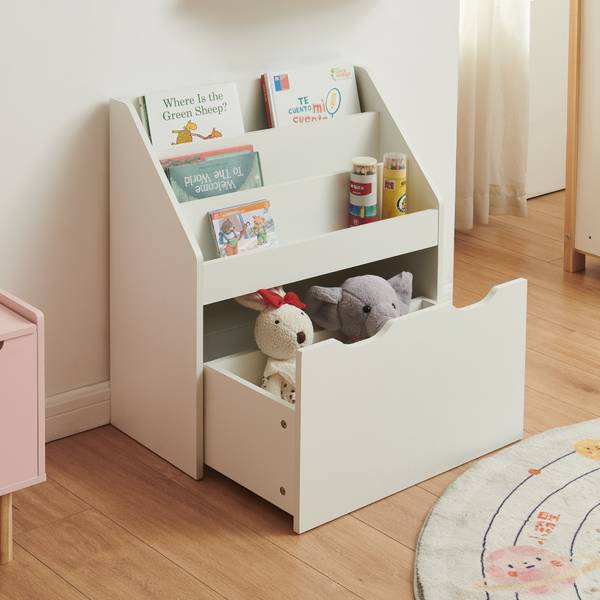 Bibliothèque pour enfant Sirlstalo Blanc - Bois manufacturé - 63 x 70 x 30 cm
