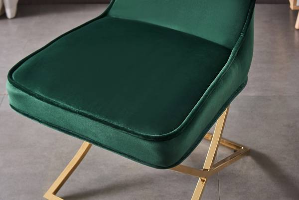 Trafalgar Esszimmerstuhl 2er-Set Grün - Samt - 51 x 95 x 70 cm