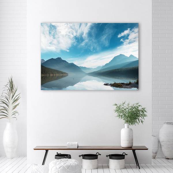 Wandbild bergsee 90 x 60 cm