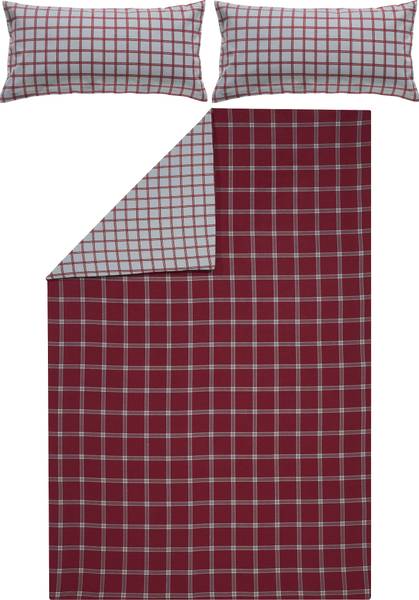 Wendebettwäsche 160772 Rot - 200 x 200 cm