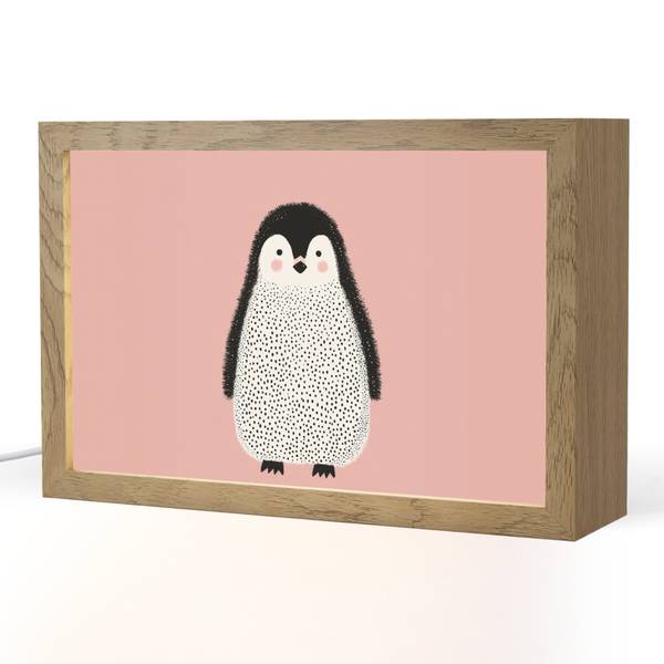 NACHTTISCHLAMPE Pinguin 30 x 20 cm - Durchmesser: 32 cm