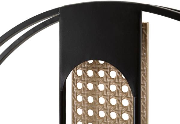 Wanduhr Ribby Schwarz - Metall - 5 x 60 x 60 cm