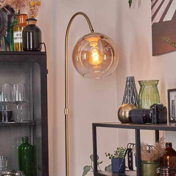 Stehlampe Cesaro Braun - Metall - 25 x 140 x 52 cm