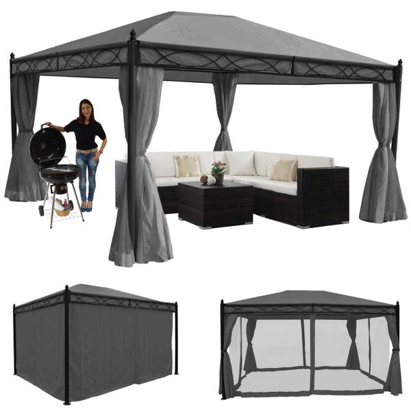 Pergola Calpe I Grau - 394 x 273 x 294 cm