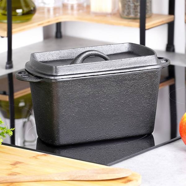 Brotbackform 279052 Schwarz - Gusseisen - 12 x 12 x 27 cm