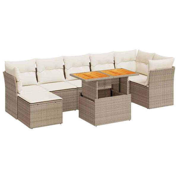 Garten-Lounge-Set 3037000-3 (8-teilig) Beige - Creme