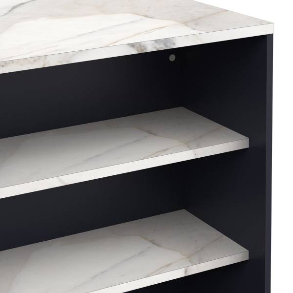 Ilot central CHESTER Bleu - Bois manufacturé - 75 x 93 x 121 cm