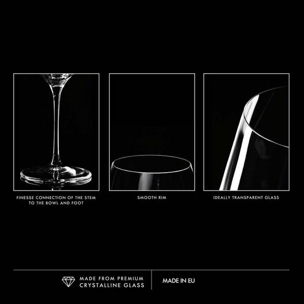Ensemble 6 Verres à Vin 250ml Glasmark KROSNO - Lavables Au Lave-Vaisselle Pour Rouge Et Blanc