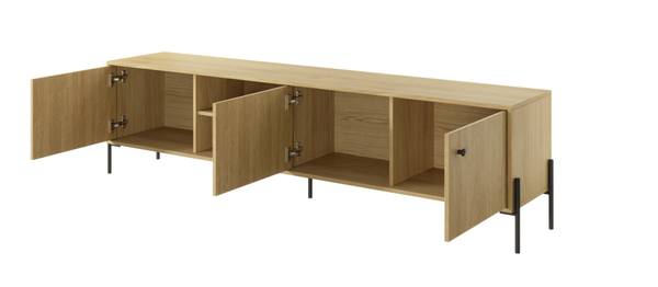 Meuble TV SCANDI RTV203 3D Beige - ABS - Mélamine - 207 x 54 x 40 cm
