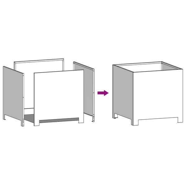 Pflanzkübel 3042253-1 Anthrazit - 30 x 30 x 30 cm