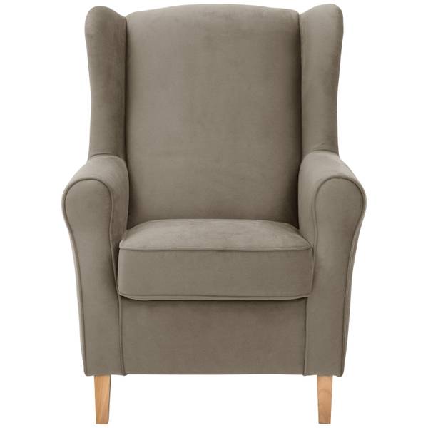 Lorris Ohrenbackensessel, hellbraun Braun - Polyester - 77 x 103 x 86 cm