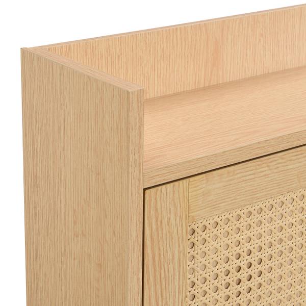 Meuble à chaussures Coeus Ⅱ Marron - Pin - Acier - 17 x 125 x 90 cm