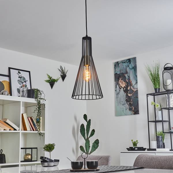 Deckenleuchte Poggiomarino Schwarz - Metall - 21 x 125 x 21 cm