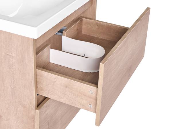 Badezimmerschrank LAGOA 2-tlg Braun - Weiß - Holzwerkstoff - 50 x 60 x 50 cm