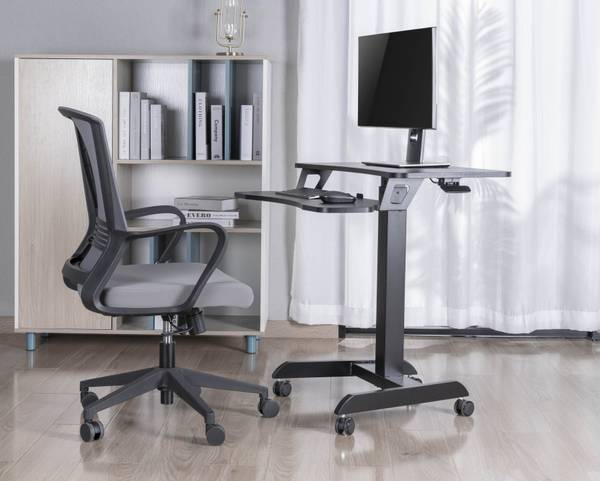 Laptoptisch LUMFWS07-7_ZWART Schwarz - Stahl - 80 x 120 x 63 cm