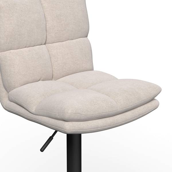Barhocker CAJA Weiß - Metall - Textil - 47 x 107 x 49 cm